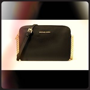 Jet Set Large Saffiano Leather Crossbody